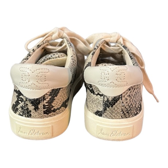 Sam Edelman Ethyl Reptile Print Lace-up Sneakers Size 6M - Picture 5 of 10
